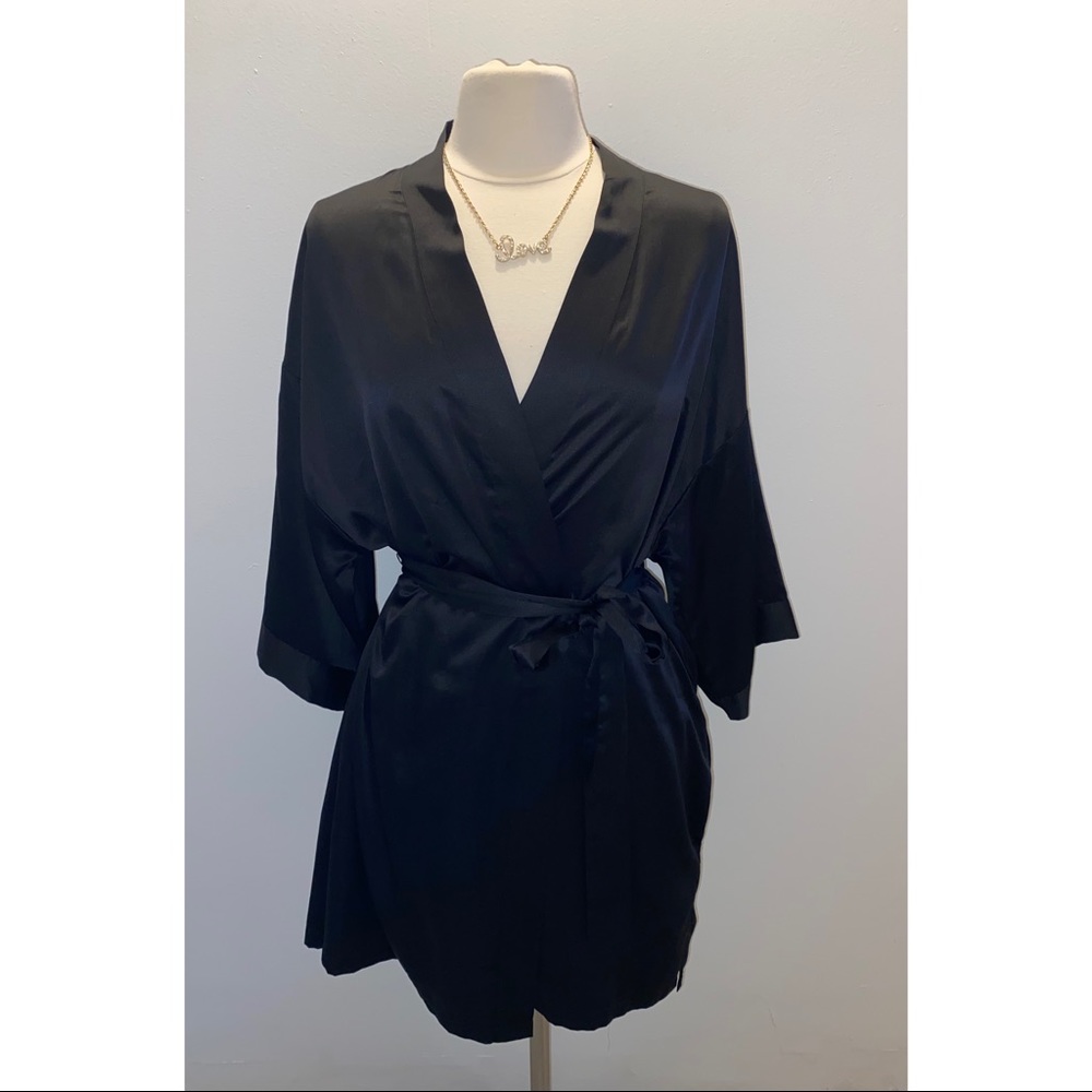 Victoria’s Secret satin robe.